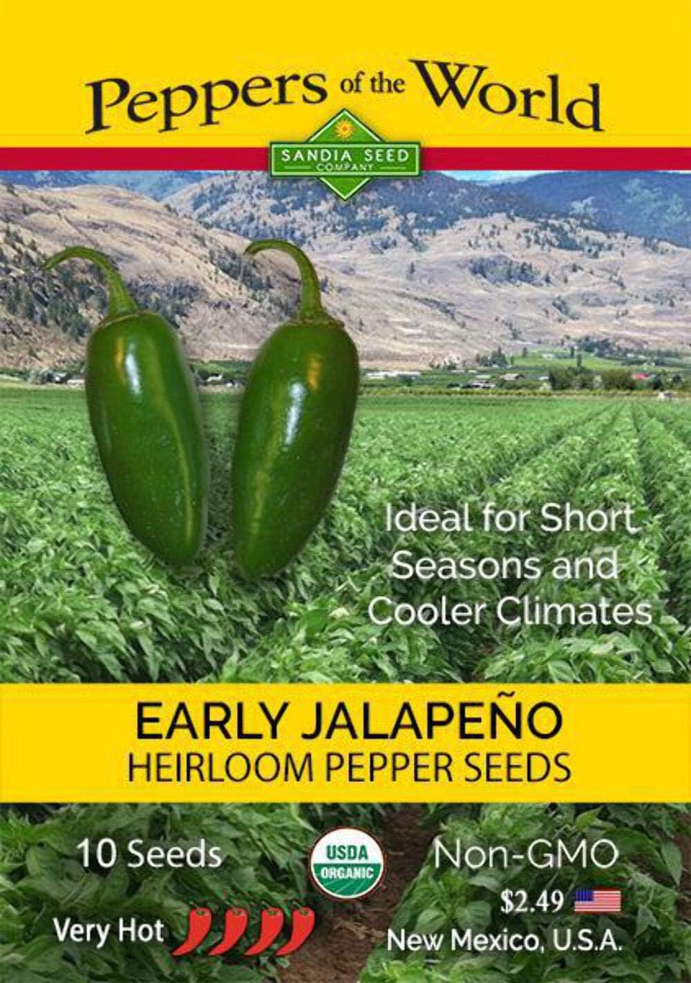 Early Jalapeno Pepper - 10 Seeds - Easy to Grow - Short Season