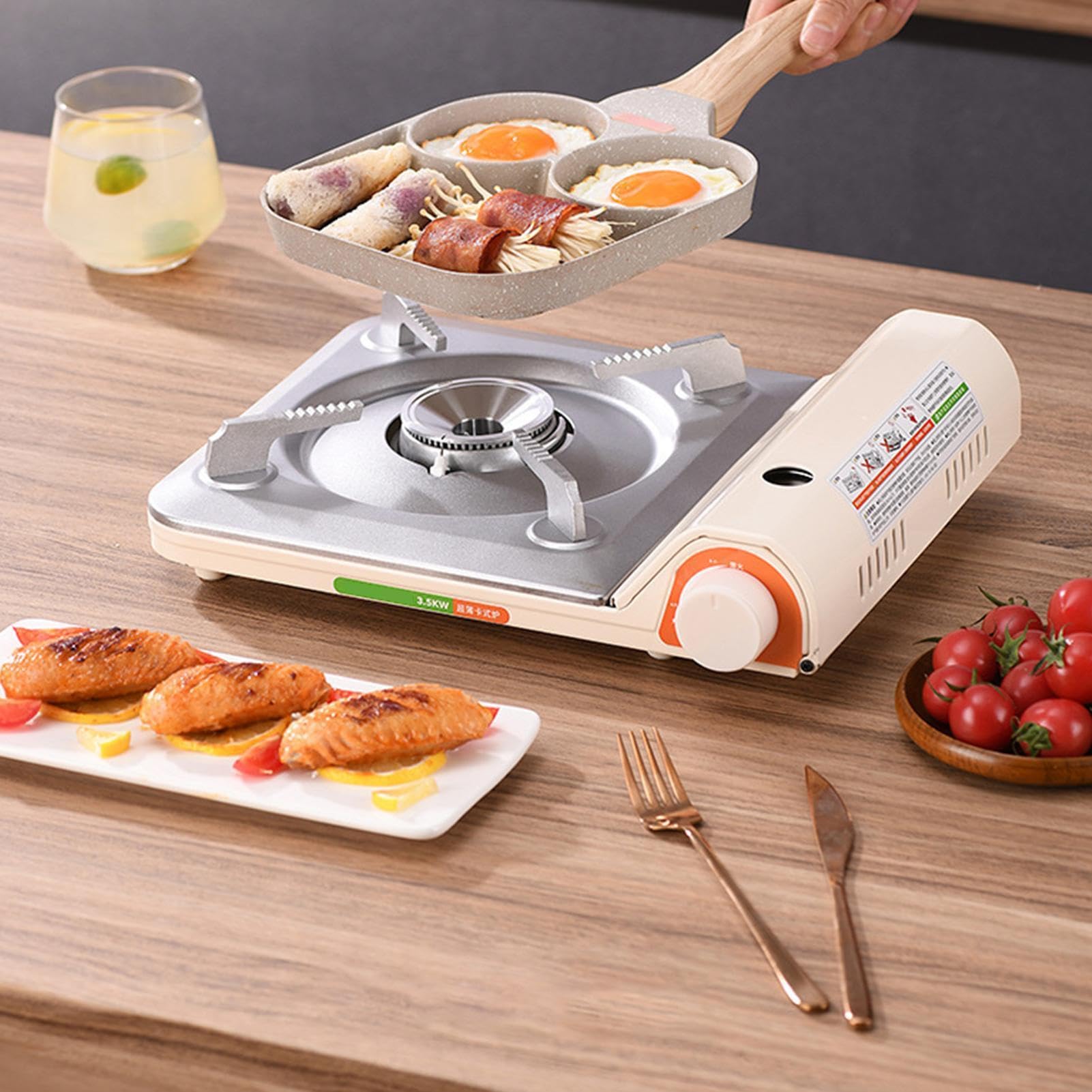 Fornello Da Campeggio Fornelli Portatili Leggeri per Escursionismo e | Piano Cottura Compatto Per Cucina All'aperto, Chef e Attività Outdoor