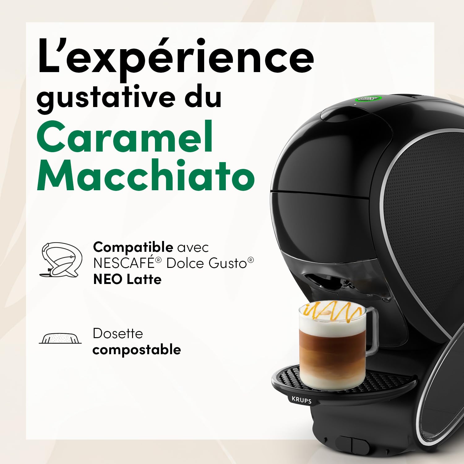 NEO Starbucks® Caramel Macchiato par NESCAFÉ® Dolce Gusto® - 30 Tasses - Compatibles uniquement avec les machines à café NESCAFÉ® Dolce Gusto® NEO (Pack de 5)