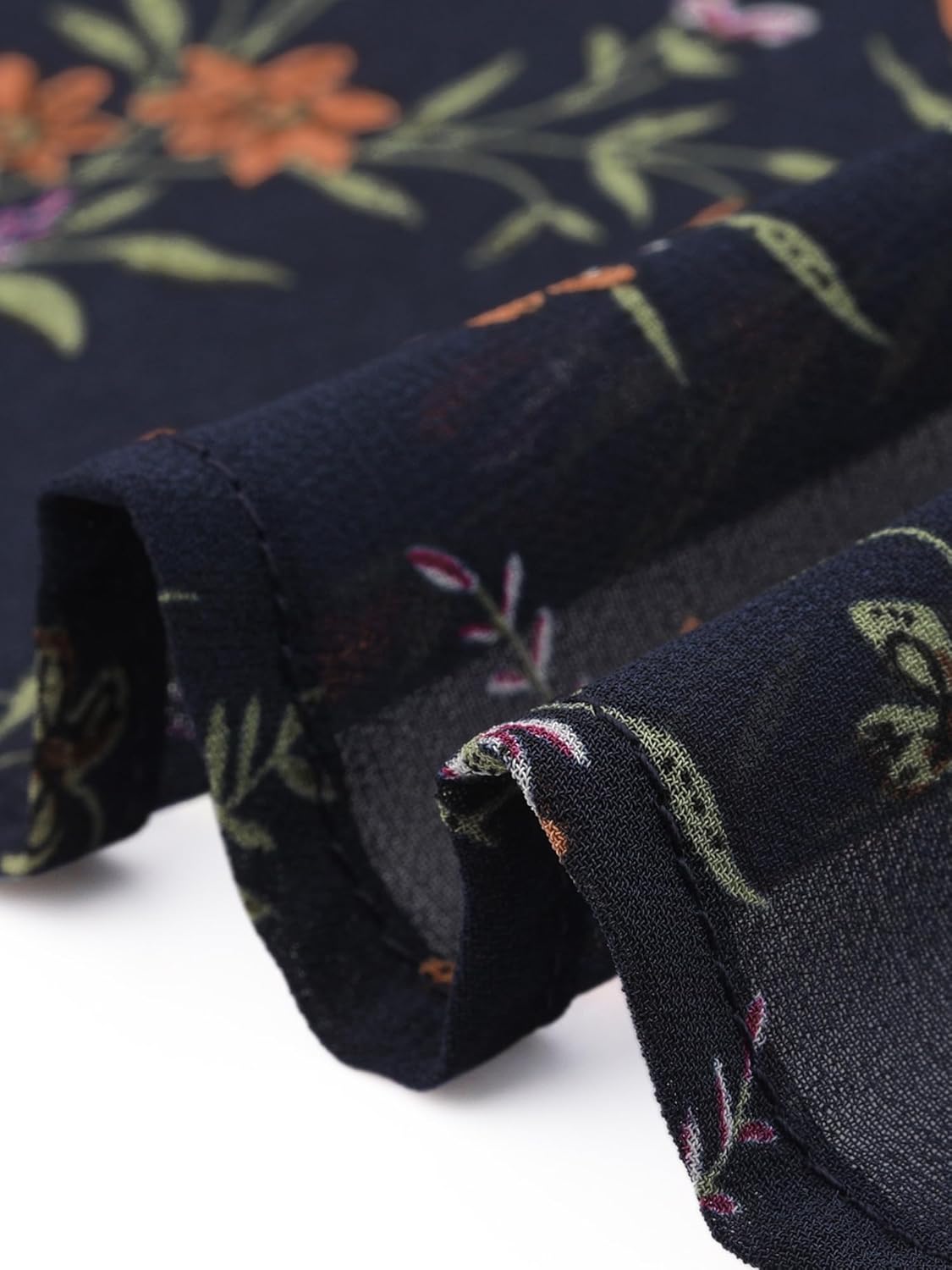 Allegra K Women's Floral Skirt A-Line Midi Skirt Chiffon Elegant 2025 Fall Skirts with Pockets - Image 6