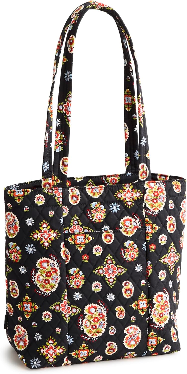 Premium Cotton Small Original Zip Tote Bag, Daffodils - Image 2