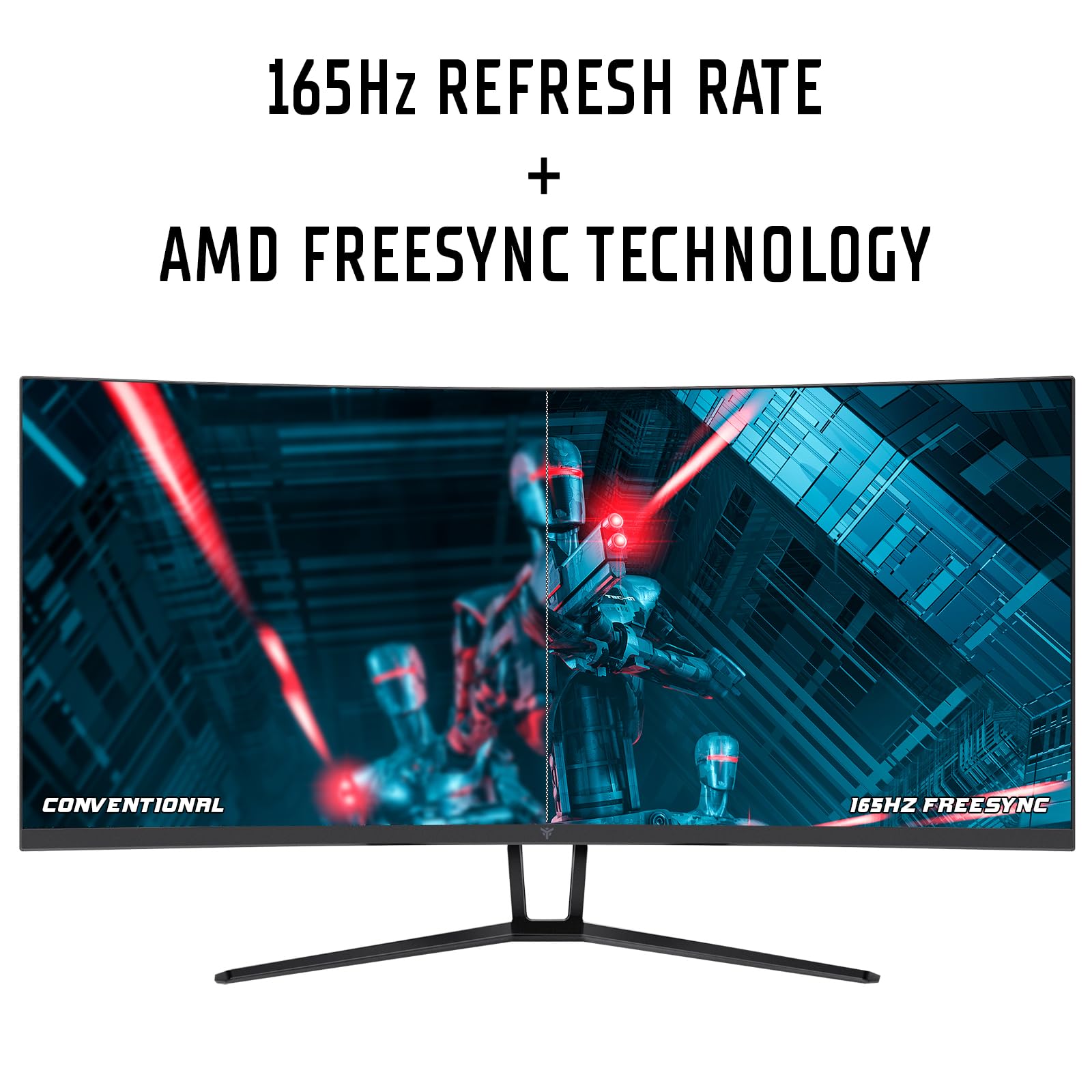 ITEK Gaming Monitor GGC - 34" Curvo R1500, 3440x1440 (Ultra WQHD), HDR400, VA, 165 Hz, 1 ms, FreeSync, G-Sync, Adaptive Sync, 2xHDMI, 2x Display Port, Flicker Free