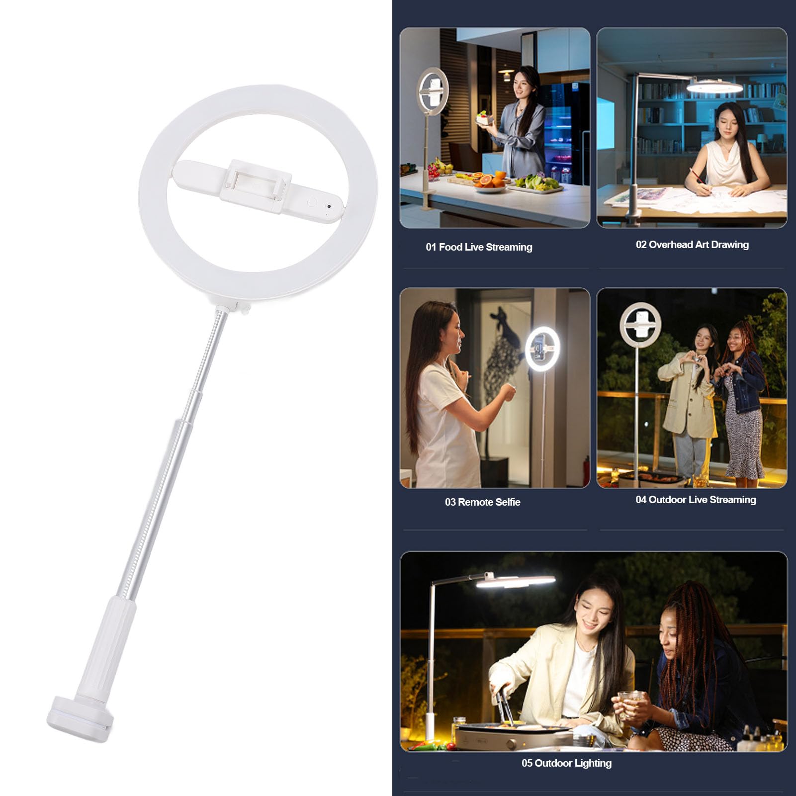 SEAFRONT LED Anello Luminoso, 2800-6500K, 3000mAh