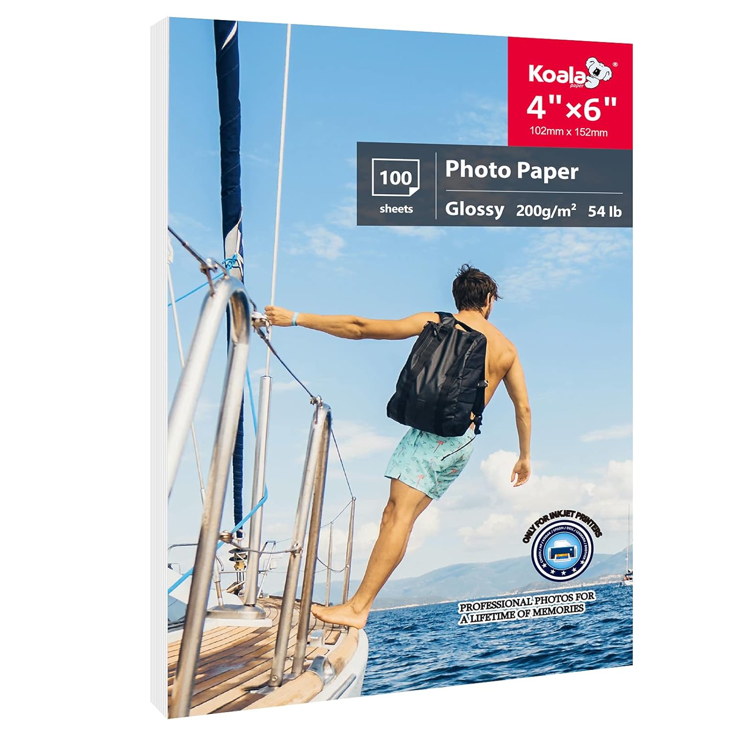 KOALA PAPER Koala Glossy Photo Paper 4x6 Inch for Inkjet Printer 100