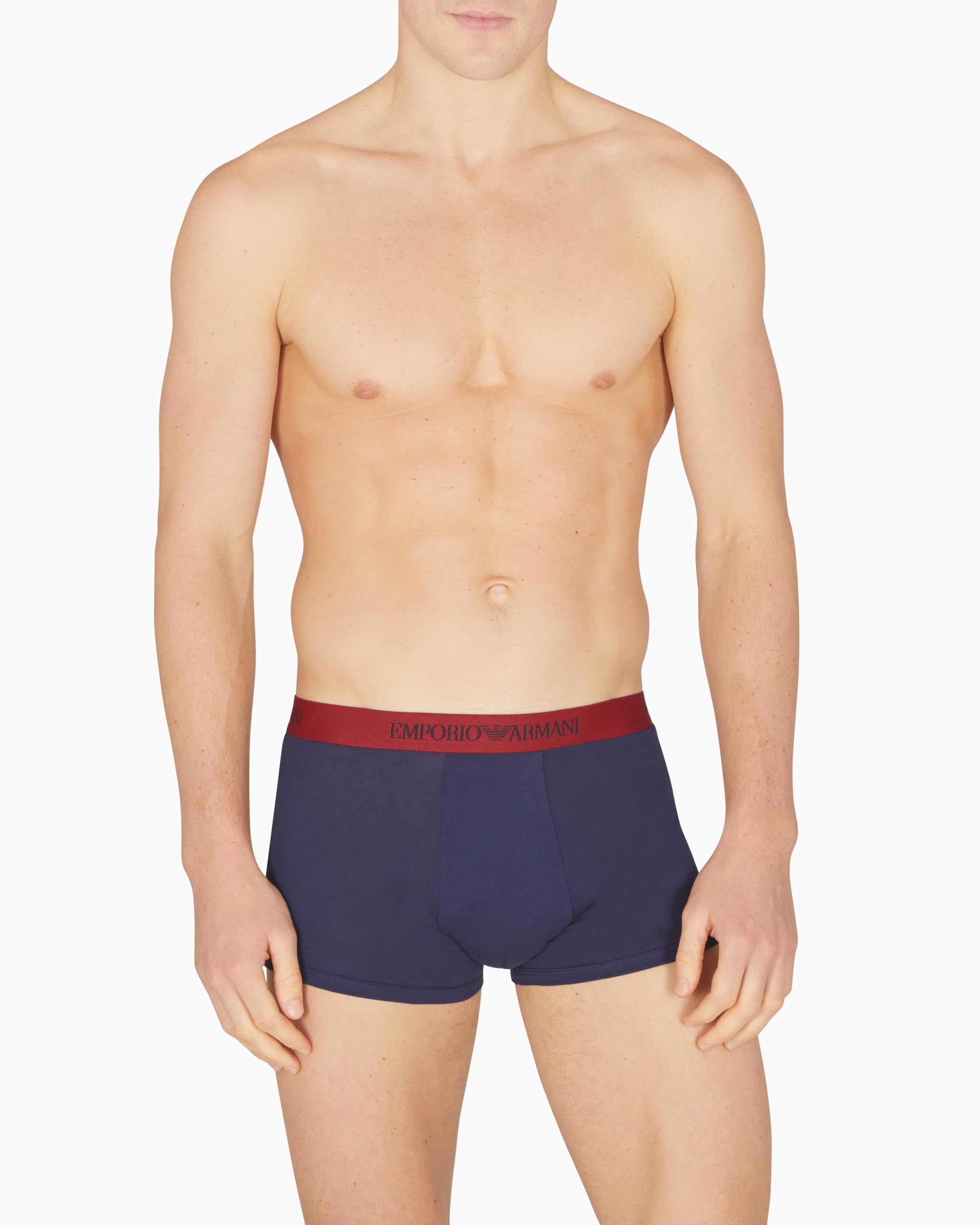 Emporio Armani Shiny Logoband Pack 3-Pack Trunk Bermuda Uomo (Pacco da 3)