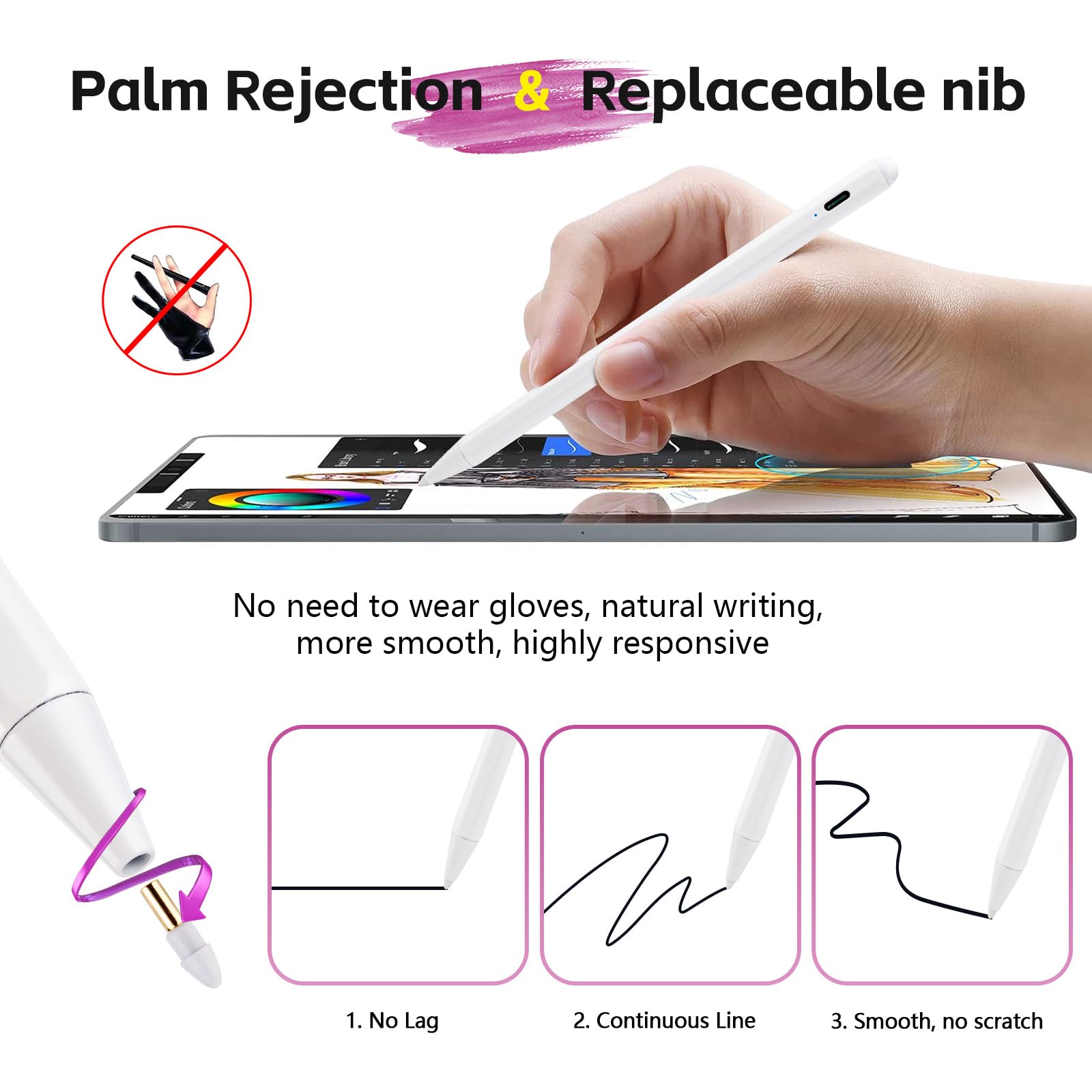 Amazon.com: Apple iPad 11th/10th Generation Pencil with Palm