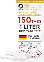 Wicked Chili Travel Water Treatment Drinking Water (150 Tablets Each 1 Litre) Water Purification & Drinking Water Treatment - for Hiking & Camping, Emergency Backpack Travel Pharmacy, Emergency Equipment