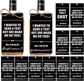 Joyfulmap 10Pcs Funny Groomsmen Proposal Cards - 4.5" x 2.5" Groomsmen Gifts & Bridesmaid Gifts for Proposal Boxes - Humorous Wedding Party Invitations - Black