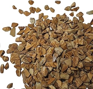 Wood Brown Pebbles,Small Gravel,1/4 Inch Nature Stones,Rocks for Reptile Terrarium,Turtle Tank,Indoor Plant Pots,Succulent,Garden Decor,Fish Tank,Vases,Aquarium Landscaping,5Lb