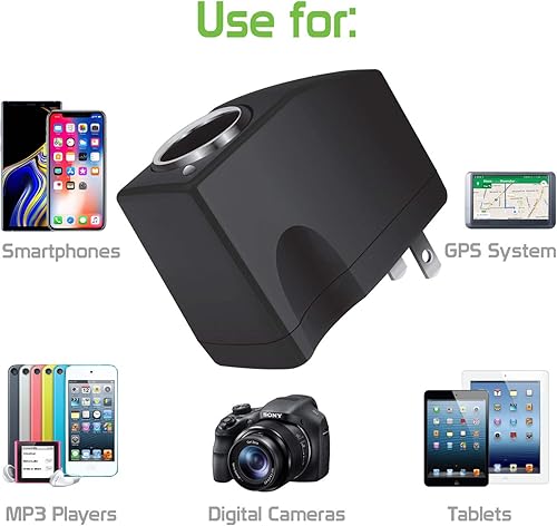 Miniatura 6 de Cellet Convertidor de salida de CA a CC de 12 V. Alimentación CA/CC 110 V - 120 V CA a 12 V CC Convertidor de potencia para encendedor