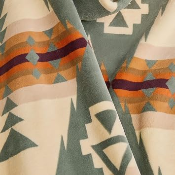 Pendleton Throw Blanket Soft Lightweight Decorative Blanket for Sofa, Couch, or Bed Cozy Fall Throw Blanket for Living Room or Bedroom Decor and Gifts for Women, 50 x 70 (Green Multi)