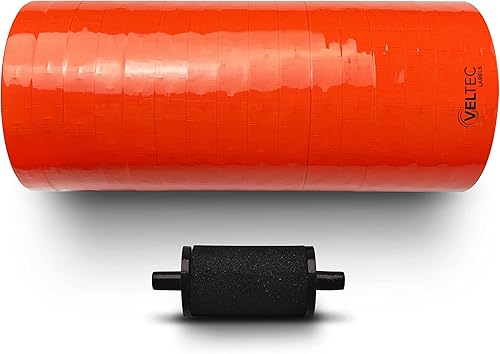 Miniatura 2 de Veltec Etiquetas de precios premium para pistola de precios Monarch 1110, etiquetas de una línea, 716 x 34 pulgadas, 16 rollos, 17,000 etiquetas,