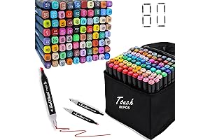 80-Color Alcohol Markers for Doodles, Kids, Adults, and Students