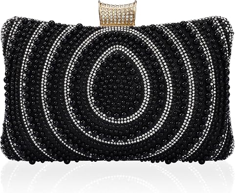 Beaguful Bridal Wedding Evening Handbags Pearl Beaded Purses for Women Luxury Clutch Bag with Chain | Bridal