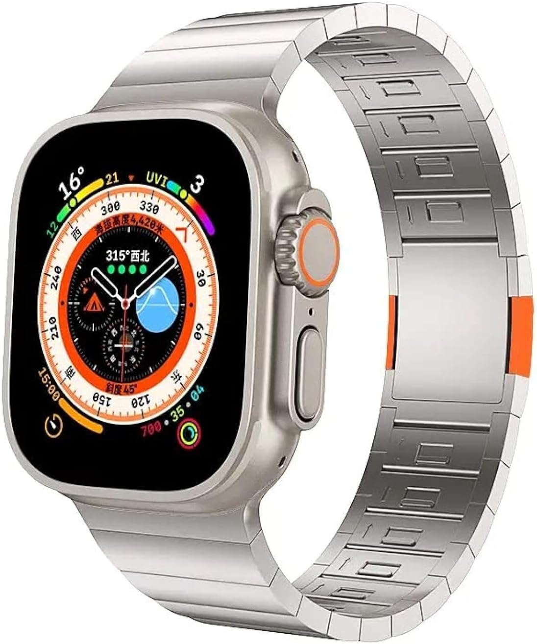 Dado No tool required Quick Release Adjustable Stainless Steel Band Compatible with Apple Watch Series 10 | Ultra 2 | 9 | 8 Ultra | 8 | 7 | 6 49/46/45/44mm, Luxury Watch Band