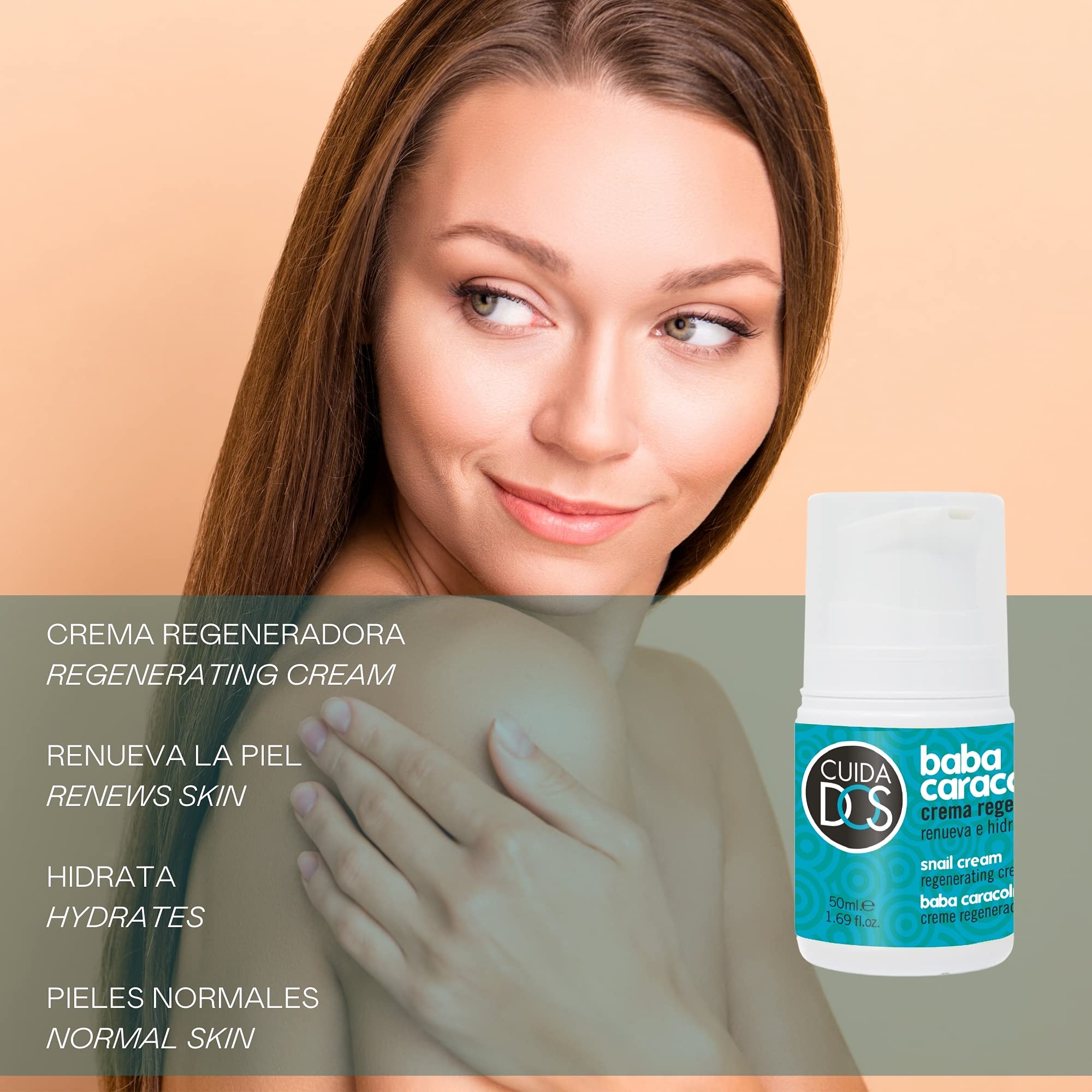 Cuidados krem z regenerującym śluzem ślimaka - 50 ml