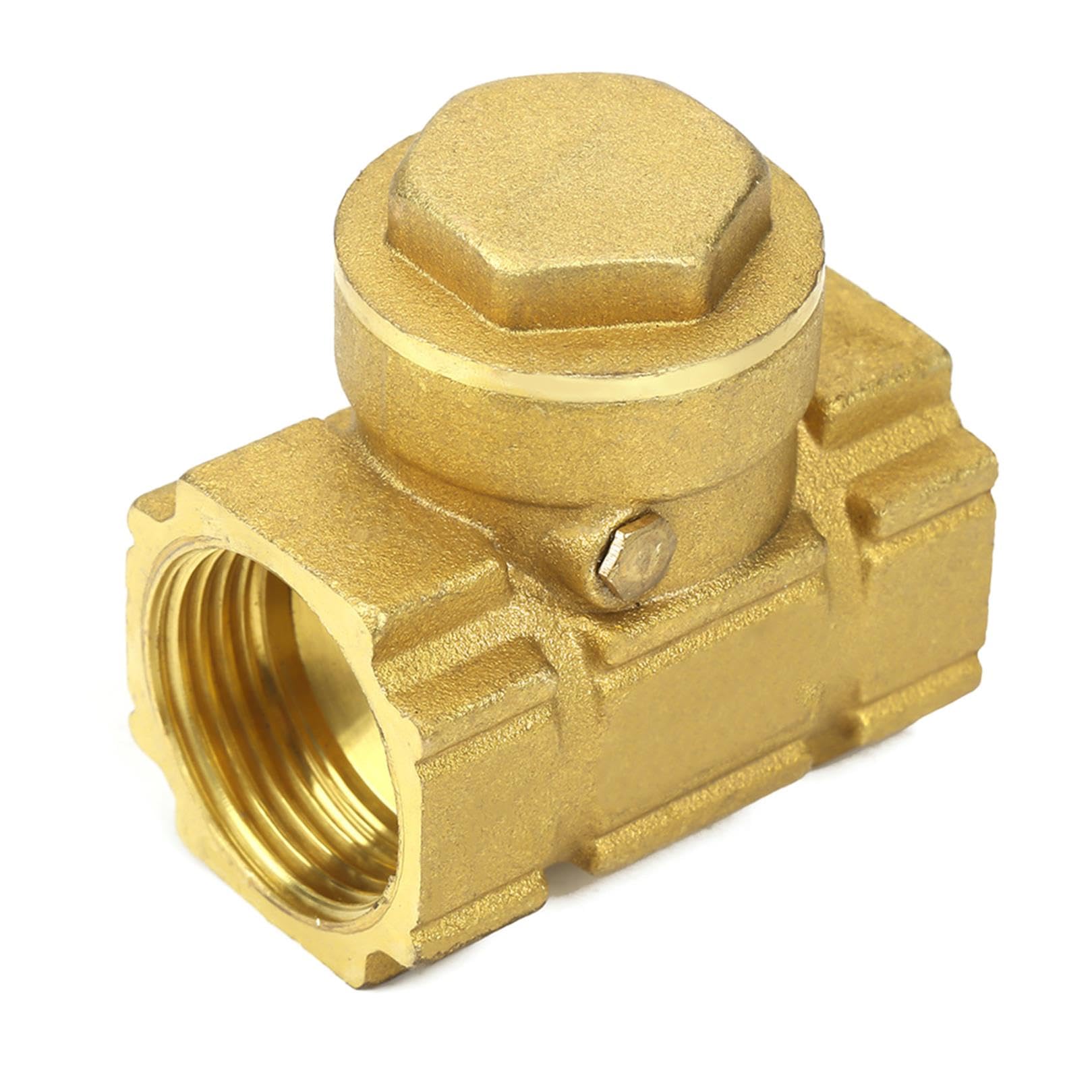 Premium DN20 Brass Swing Check - One Way Automatic Water Oil & Acidic Media for Reliable Flow