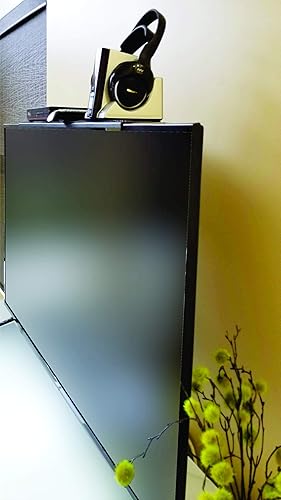 Miniatura 4 de Dr. Organizer - Estante de acero negro para TV de pantalla plana, universal de 32 pulgadas, no requiere herramientas, ventilado, antideslizante,