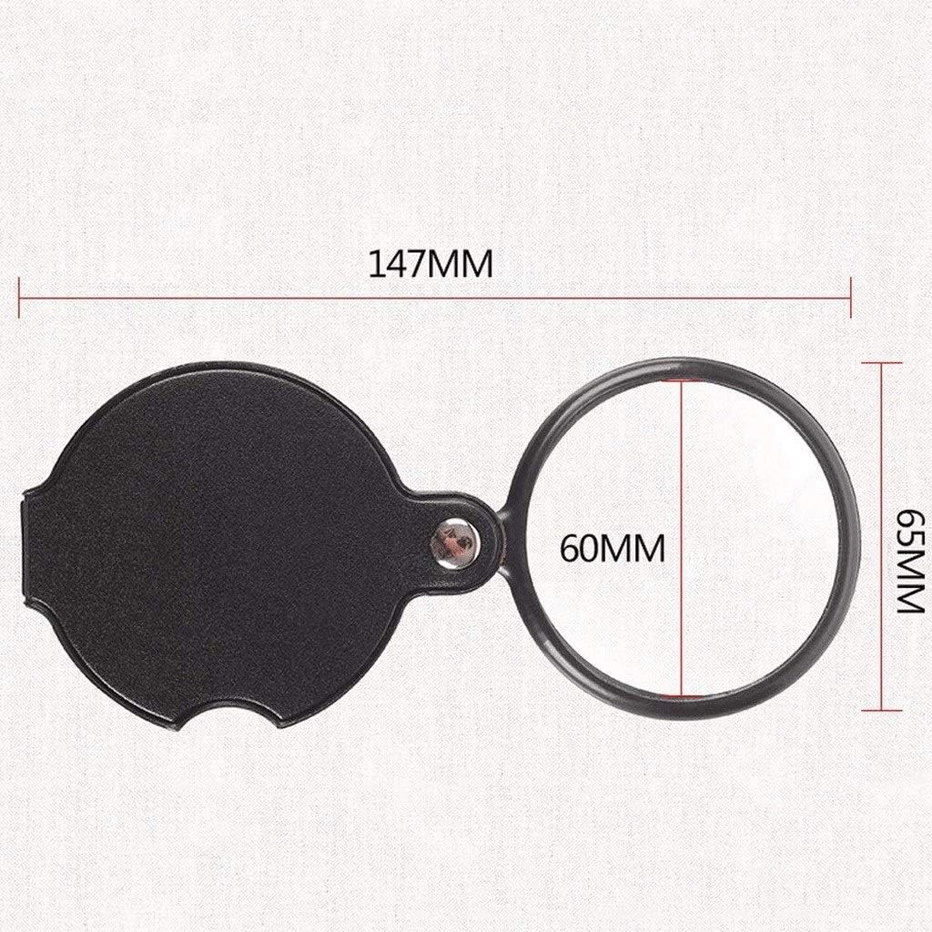 Portable Folding Magnifier Pocket Loupe Metal Reading Magnifying Glass Lens