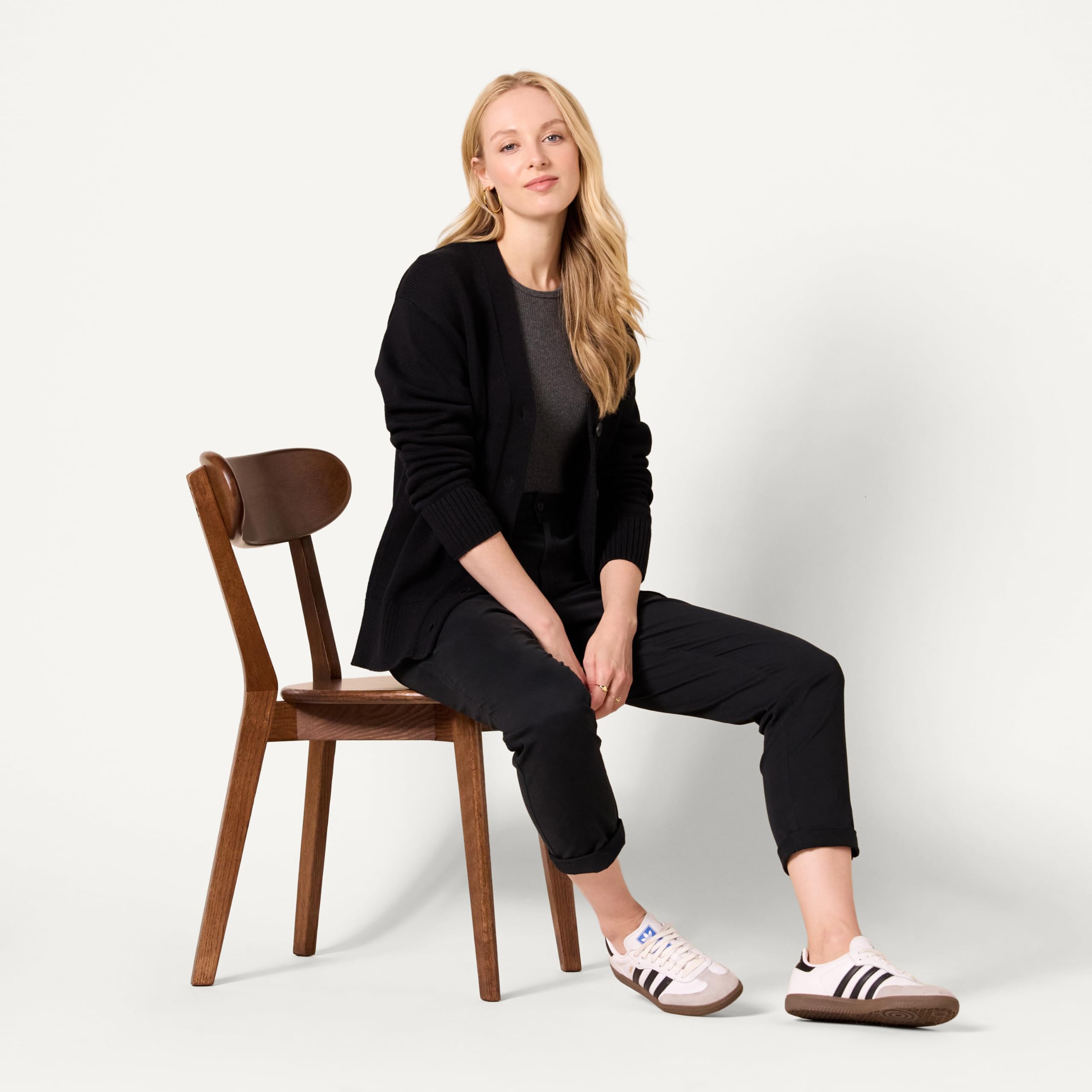 Amazon Essentials Cardigan d’Épaisseur Moyenne, Coupe Décontractée Femme
