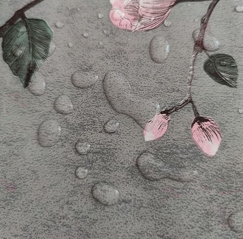 Miniatura 8 de Papel tapiz floral de 177 x 393 pulgadas papel de contacto de flores verdes impermeable extraíble papel de pared moderno papel de contacto