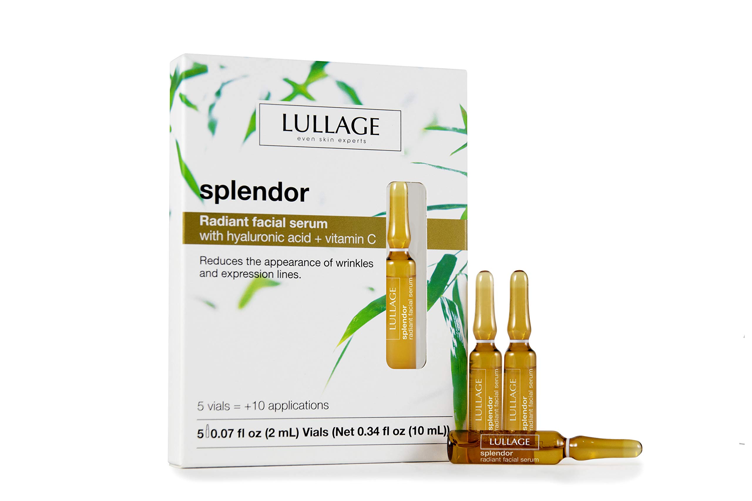 Splendor Radiant Facial Serum Ampoules, Hyaluronic Acid and Vitamin C Serum, Revitalizing Facial