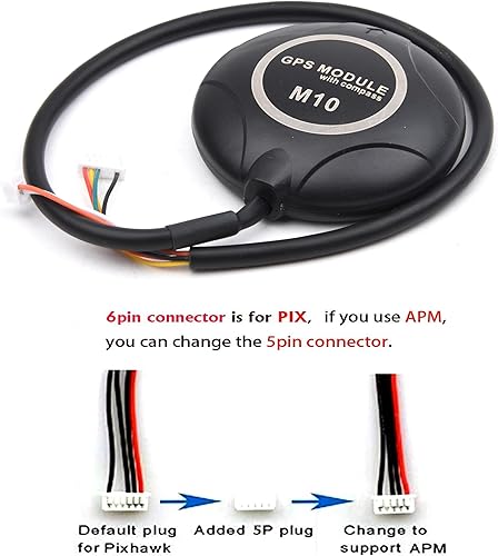 Miniatura 2 de Readytosky Módulo GPS M8N Brújula incorporada con soporte de antena GPS para controlador de vuelo estándar Pixhawk 2.4.6 2.4.8 APM 2.6 2.8
