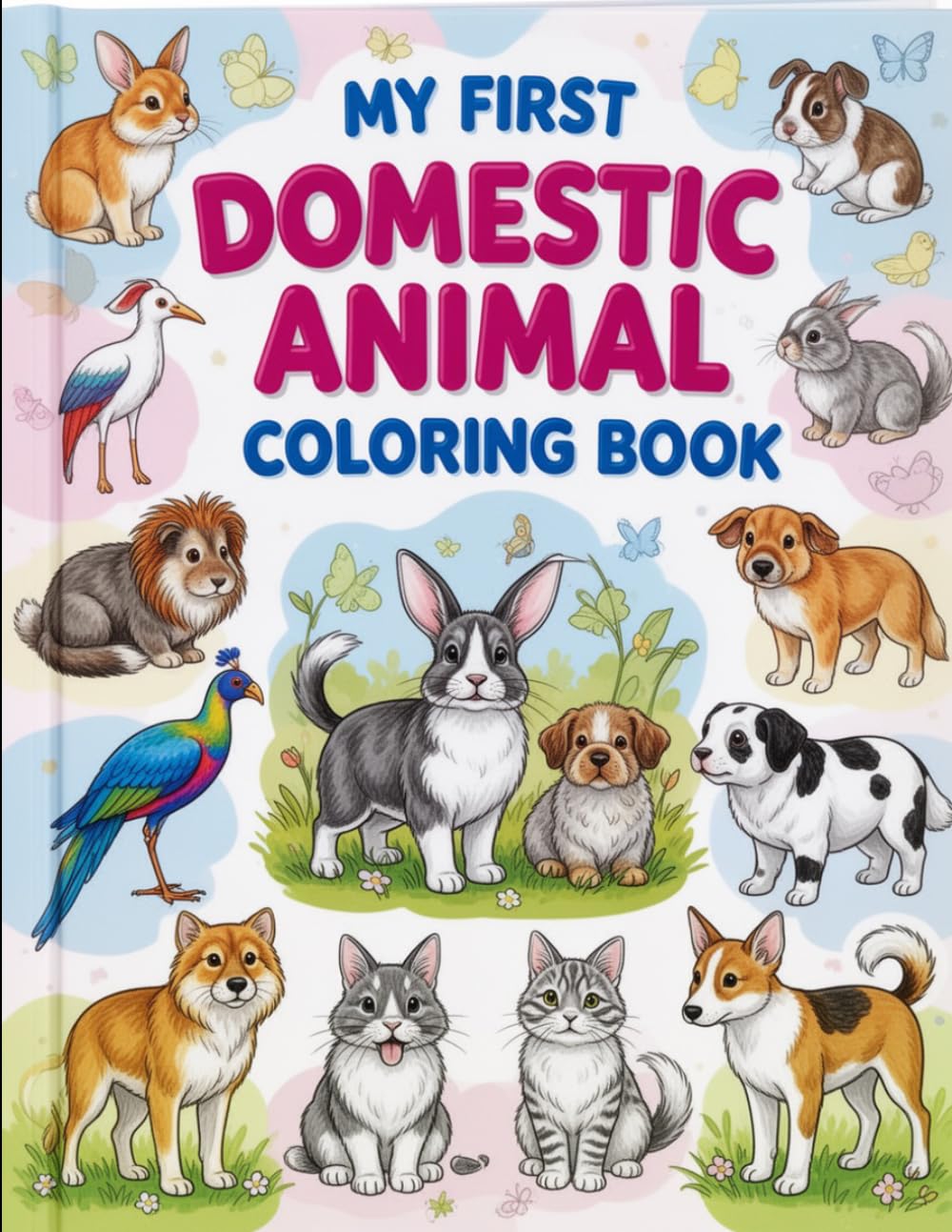My First Domestic Animal Coloring Book
