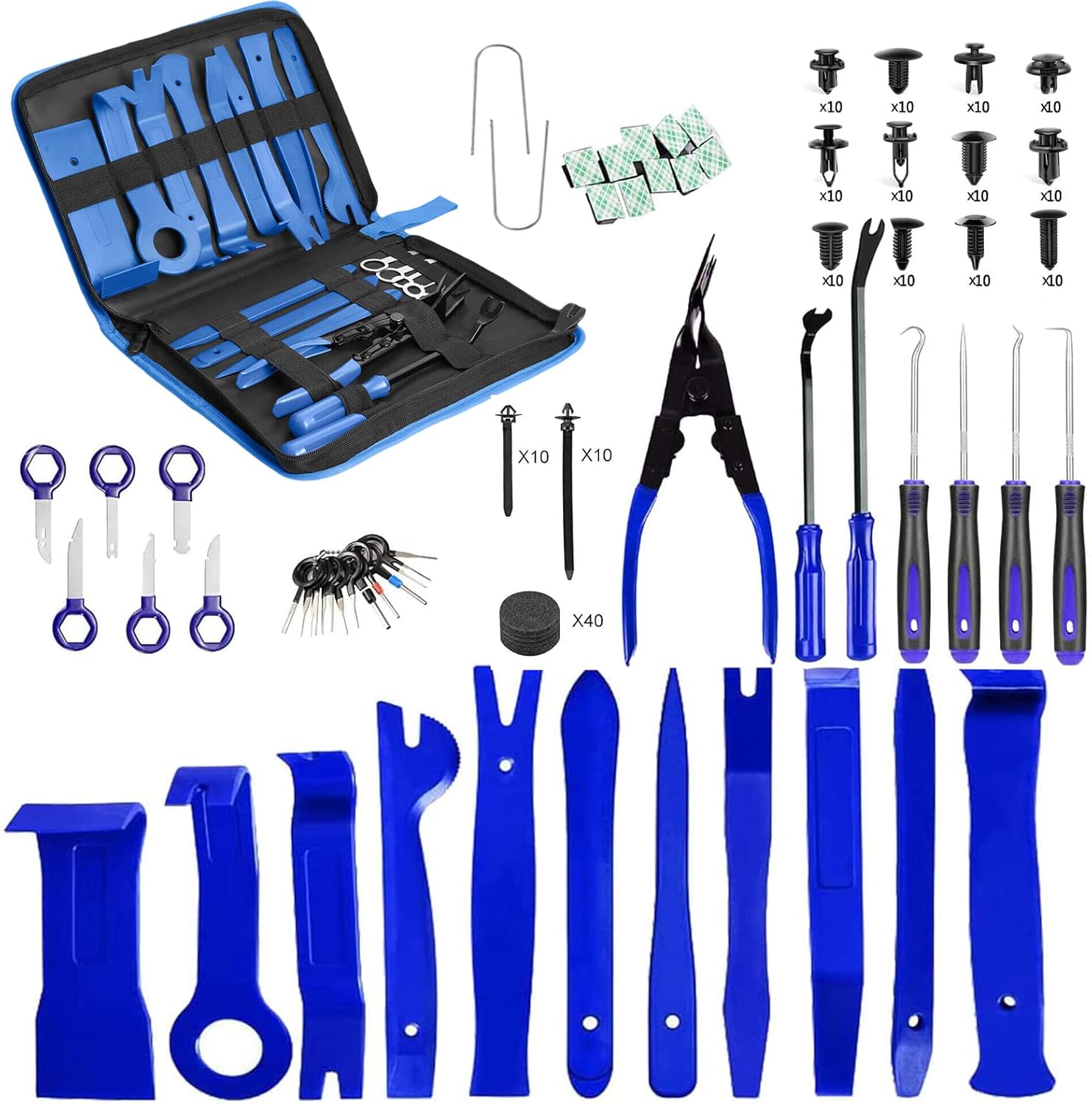 NiLooki 238Pcs Trim Removal Tool Kit, Car Trim Removal Kit