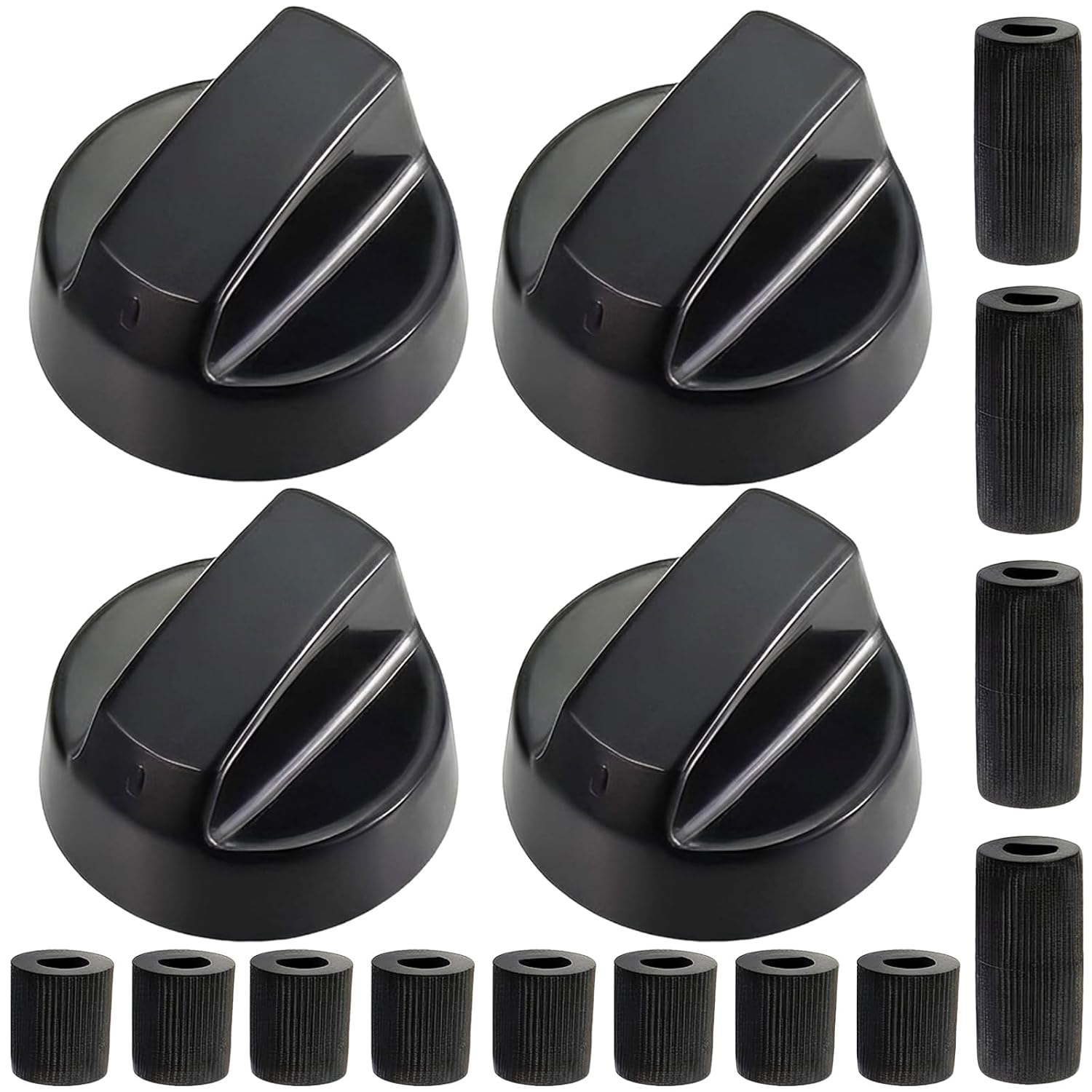 Universal Control Stove Knobs Replacement 4 Pack with 12 Adapters