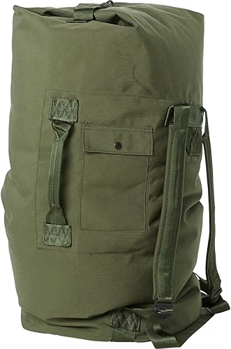 Military Outdoor Clothing Bolsa marinera con dos correas, de color liso, verde oliva, estilo del gobierno, publicada anteriormente.