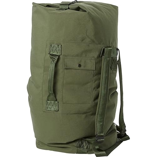 Military Outdoor Clothing Previously Issued Government Olive Drab Cordura 2 Strap Duffle Bag