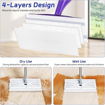 Mop Refill Pad for Flash Powermop, Microfiber Mop Refill Pads 30PCS