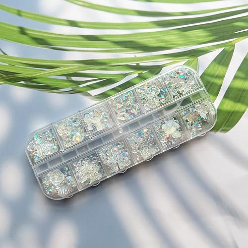 Miniatura 6 de Diamantes de imitación para arte de uñas, mariposas, conchas de alce, lazos, osos, diamantes de cristal de cristal AB, gemas de metal AB, piedras