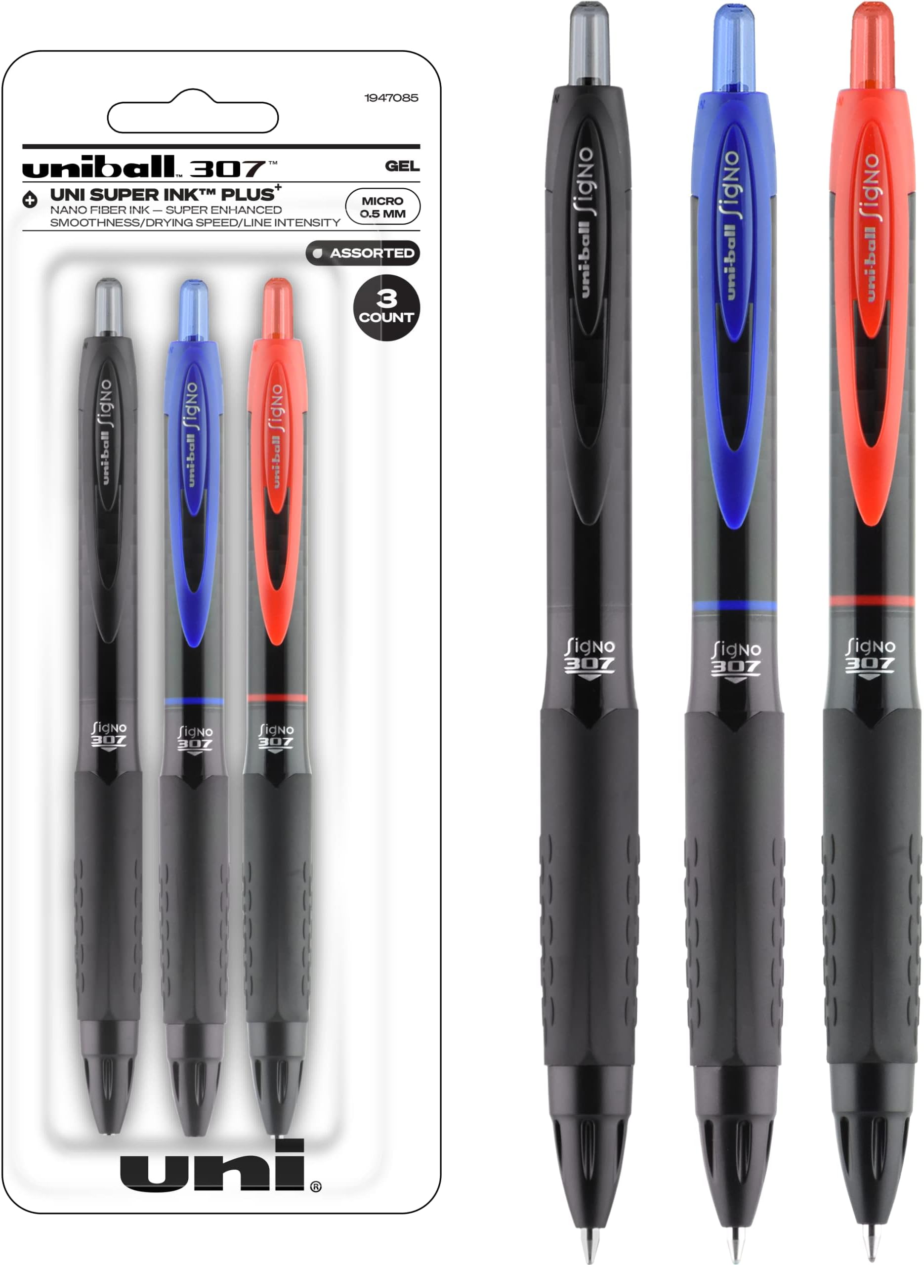 UniBall Signo 207 Retractable Gel Ink Roller Ball Pen, 0