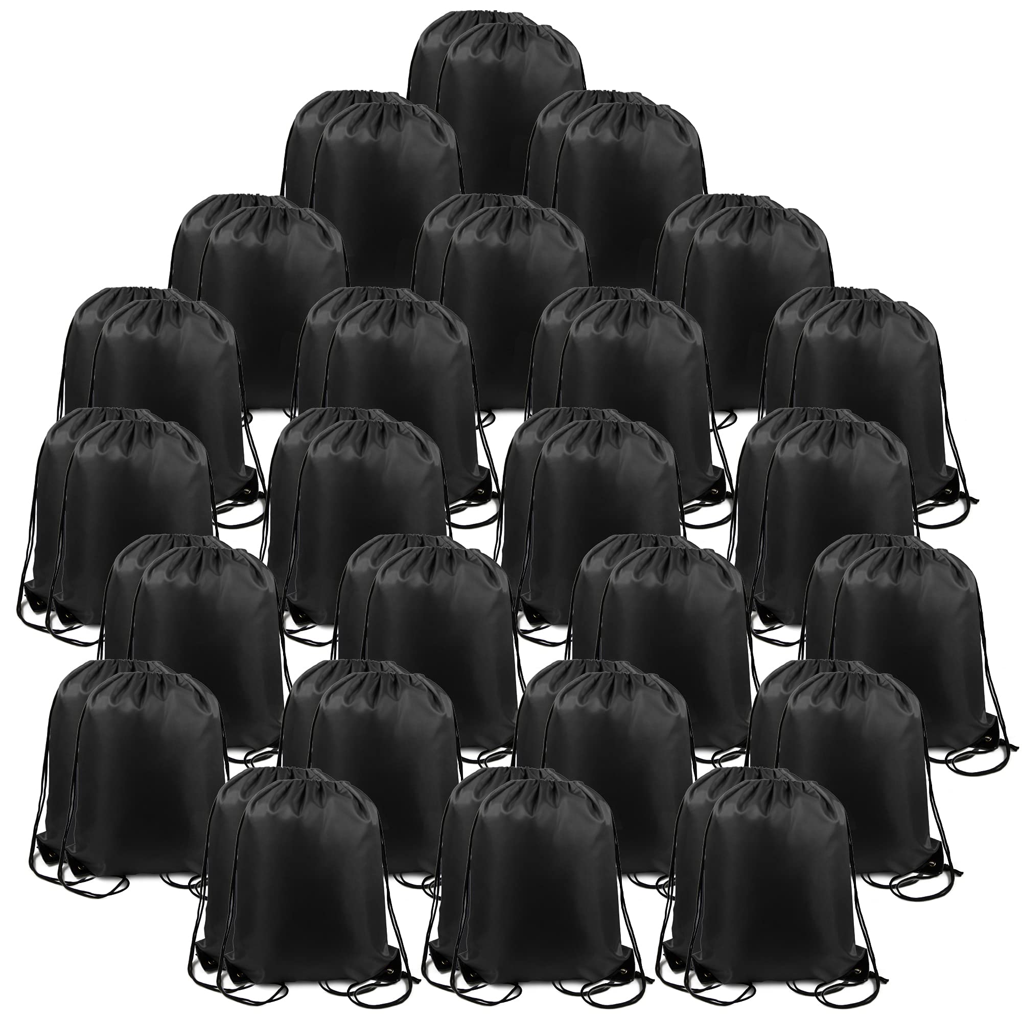 BeeGreenDrawstring Backpack Bags 20,30,50 Packs Reflective String Bags for Gym Sport Trip Cinch Sack DIY for Women Men