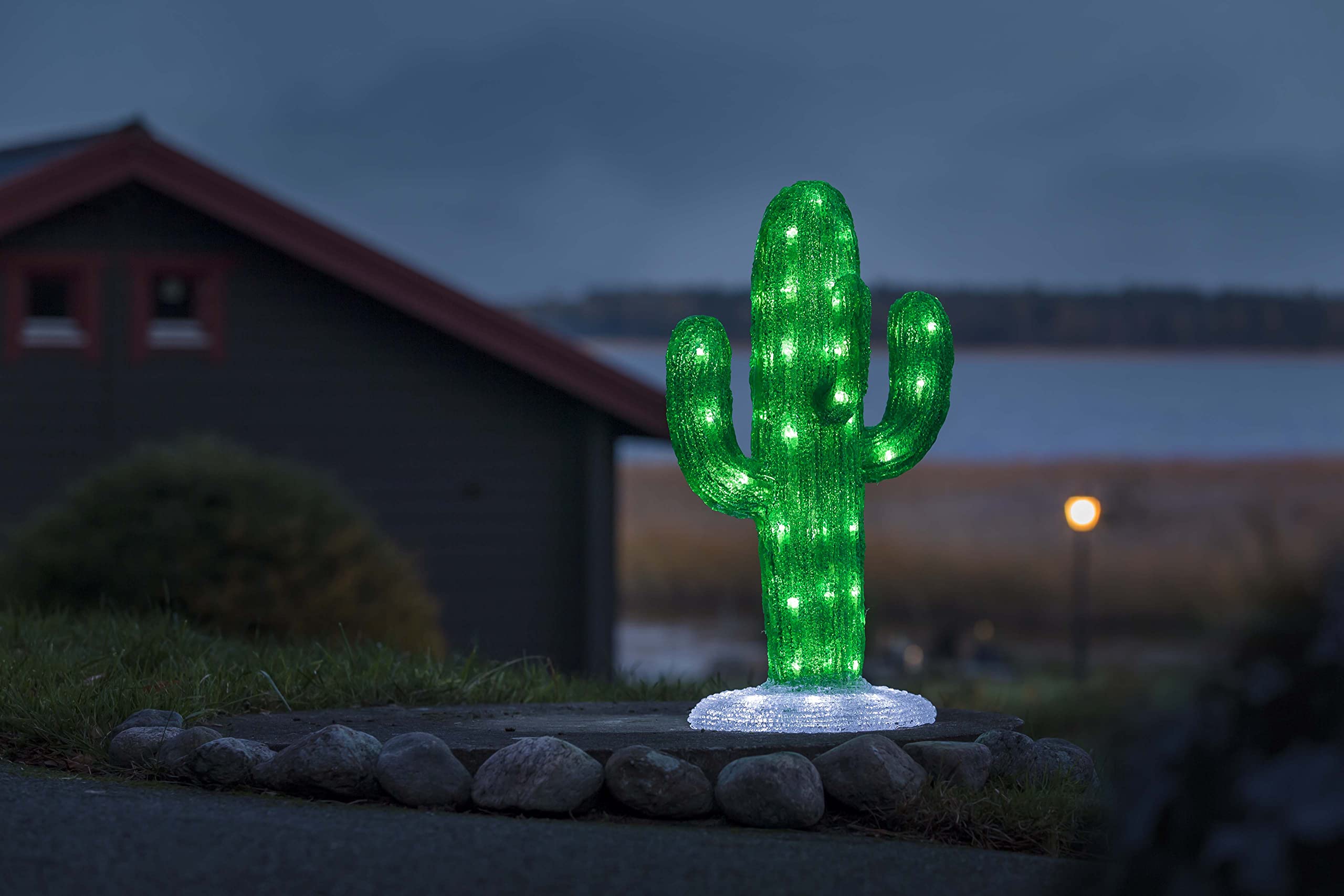 Konstsmide LED Acryl Kaktus, 64 kalt weie Dioden, 24 Auentrafo, weies  Kabel - 6279-203 : Amazon.de: Beleuchtung