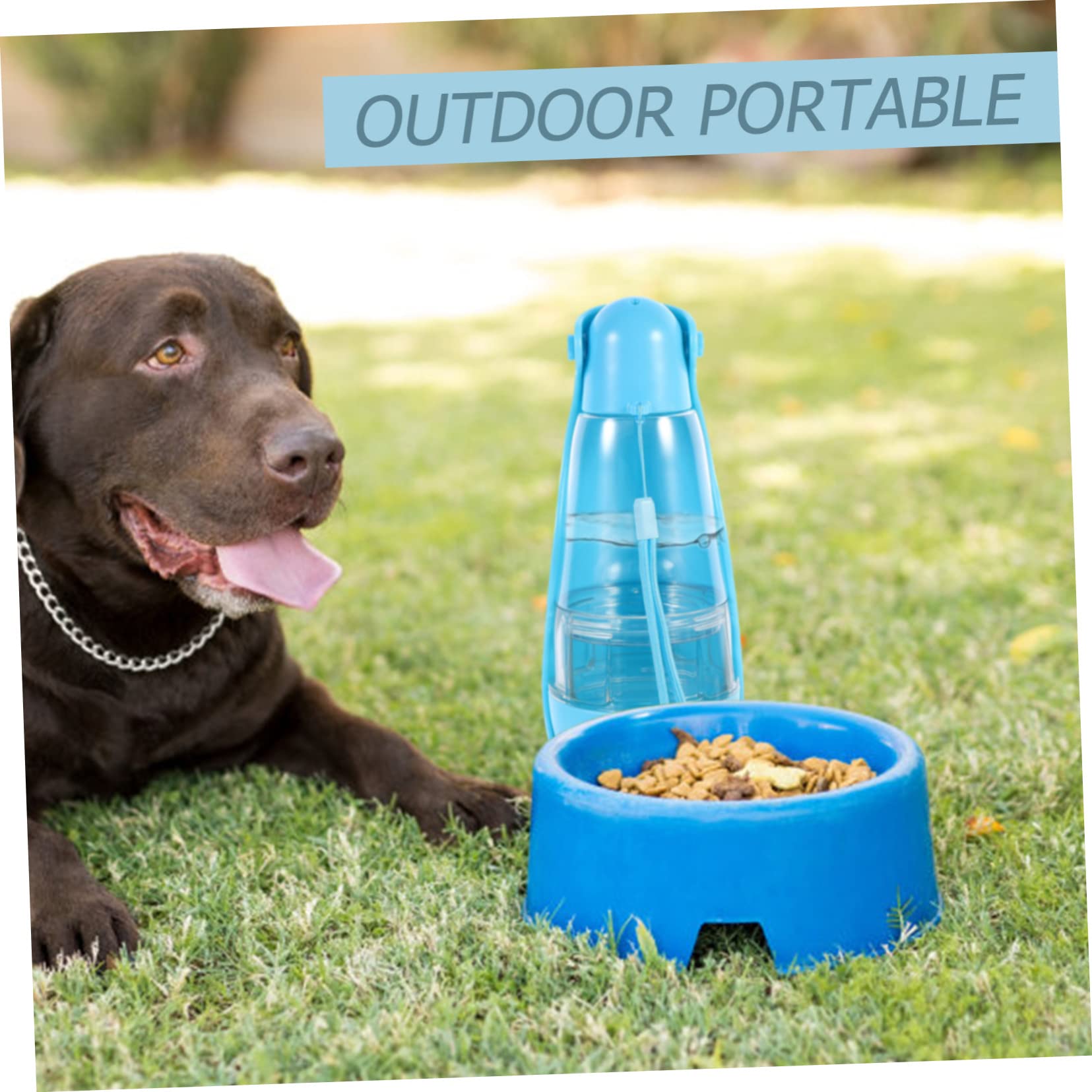 Happyyami Multipurpose Pet Water Bottle Dispenser Food Feeder for Portable and Lightweight for Walking Hiking Travel Safe