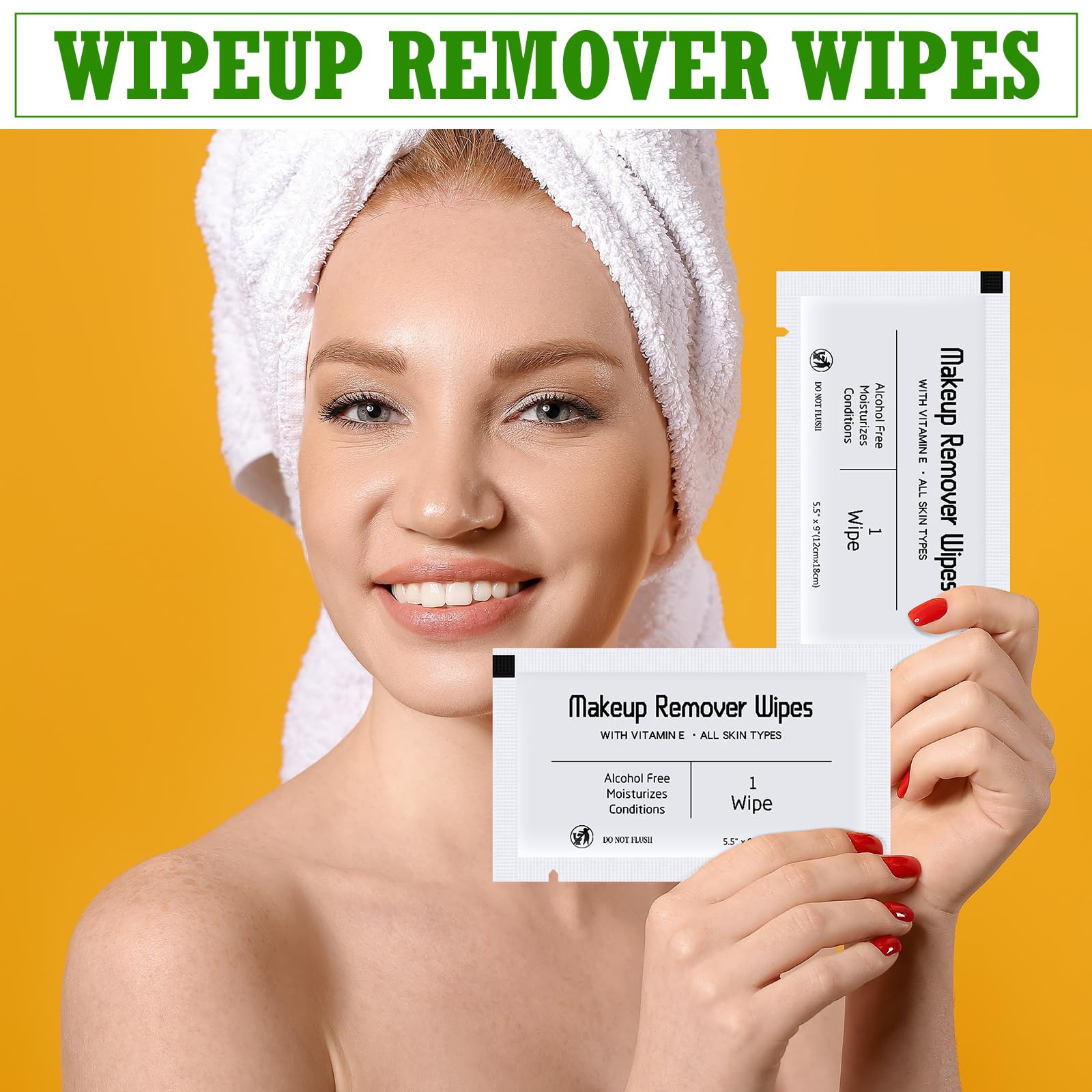 150 Pcs Individually Wrapped Makeup Remover Wipes