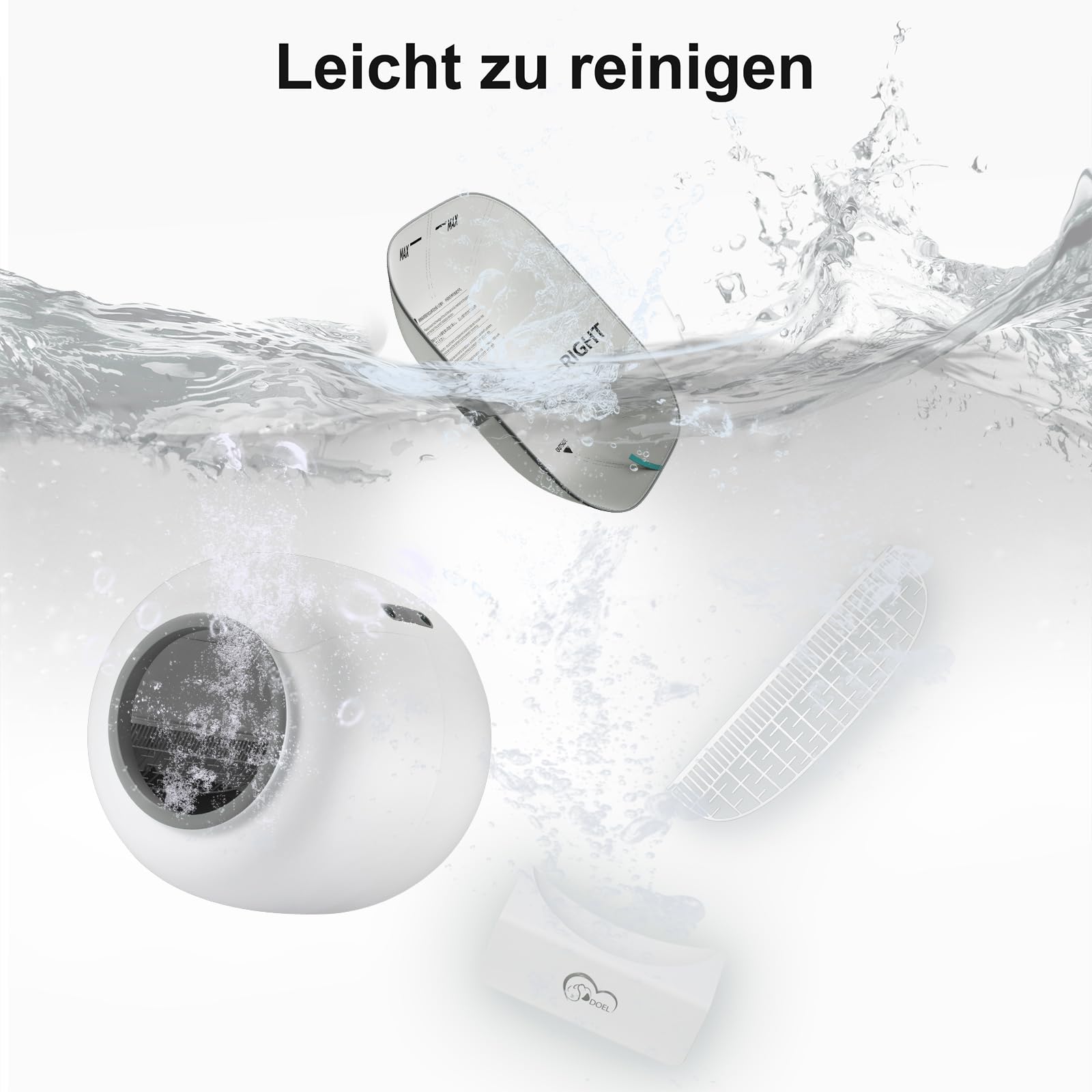 DOEL Upgrade Selbstreinigende Katzentoilette 65L Große Kapazität, Dreifacher Sicherheitsschutz, Automatische Katzentoilette APP-Gesundheitsüberwachung, Für Mehreren Katzen Geeignet mit Matte Einlagen
