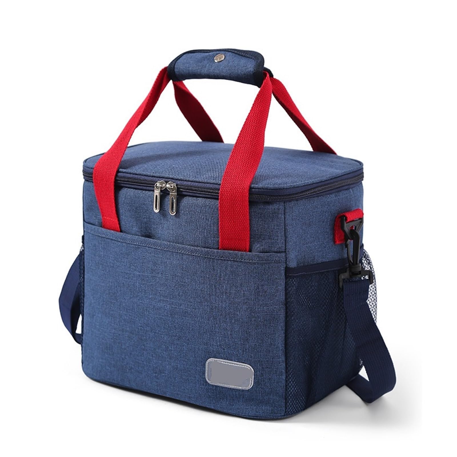 Genérico Bolsa Almuerzo Bolsa de Almuerzo con Aislamiento térmico Gran Capacidad, Bolsa Tela Oxford for Almacenamiento Alimentos, Bolsas Picnic, portátiles for refrigerador(15L Blue)