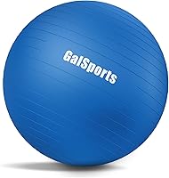 GalSports Anti-Burst Stability Ball - Slip Resistant Swiss Ball for Core Strength, Home Gym, Yoga & Back Pain Relief (285lbs Capacity)