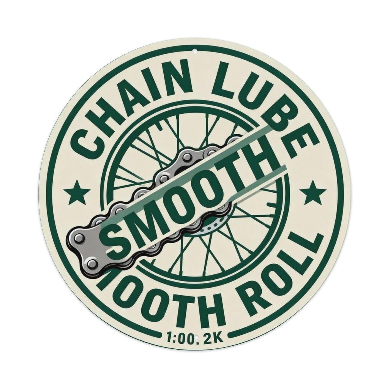 Chain Lube Smooth Roll Metal Tin Sign Plaque
