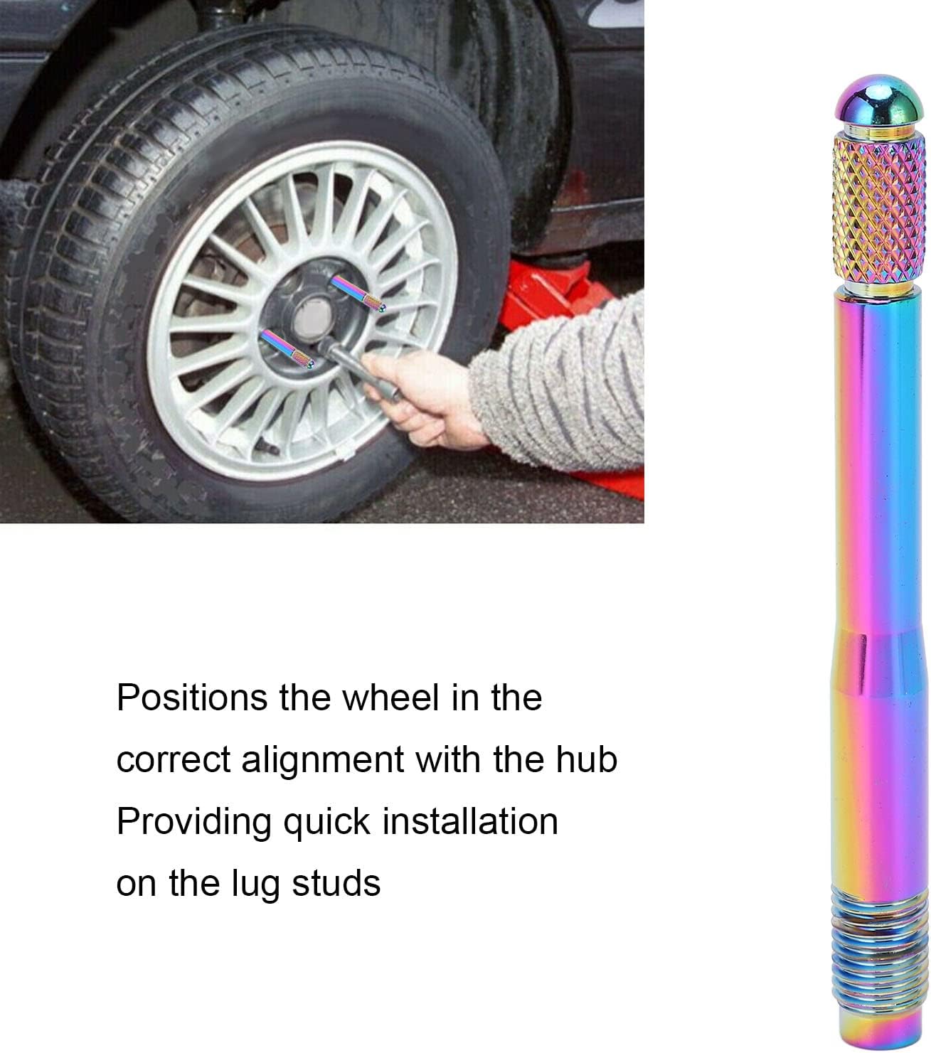 Wheel Alignment Pin HighQuality Stainless Steel Mounting Tool for Car Wheel Balancing Universal Accessory for Various Brands and (#2)