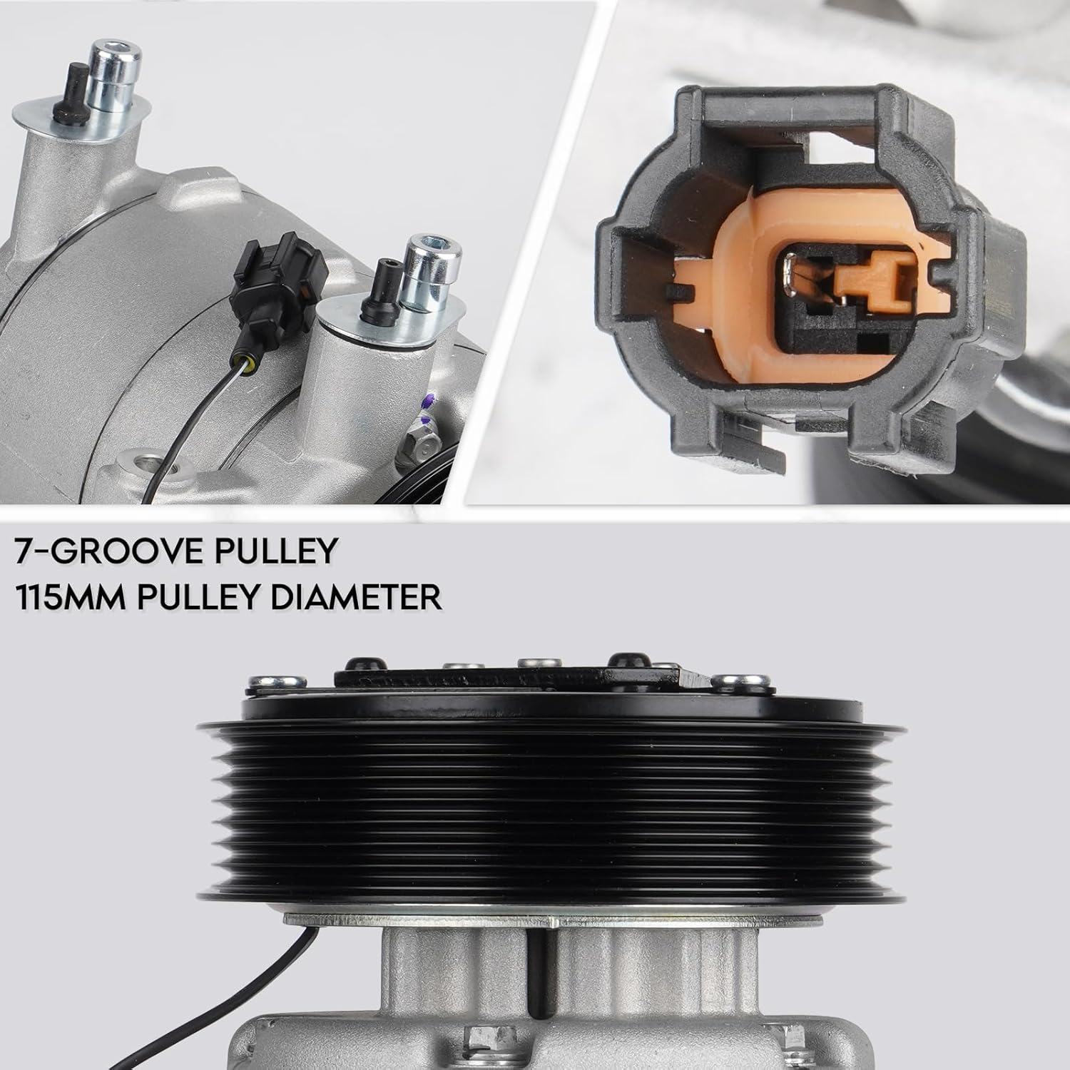 New AC Air Condition Compressor with Clutch for Nissan Frontier 4.0 4.0L 2005-2020, for Nissan Xterra 2.5L 4.0L 2005-2015, for Suzuki Equator 4.0L 2009-2012