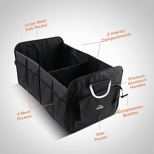 Miniatura 2 de Armor All Organizador de maletero XL para SUV, organizador de automóvil resistente y solución de almacenamiento con 8 compartimentos, impermeable y
