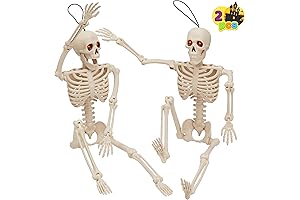 JOYIN 2 PCS 16” Halloween Skeletons Decoration: Bone-Chilling Cubicle Companions