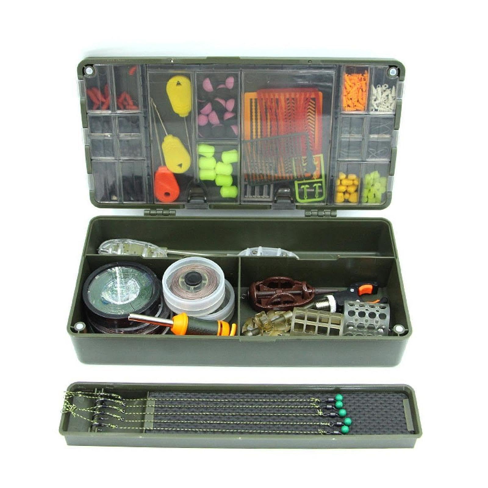 Caja de Aparejos de Pesca de Carpa, Contenedor de Almacenamiento de Equipo de Pesca