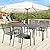 AECOJOY 5 Piece Outdoor Table and Chair, Patio Outdoor Dining Set with 1.73" Umbrella Hole, Patio Table and Chair Set of 4 for Garden,Bistro,Deck