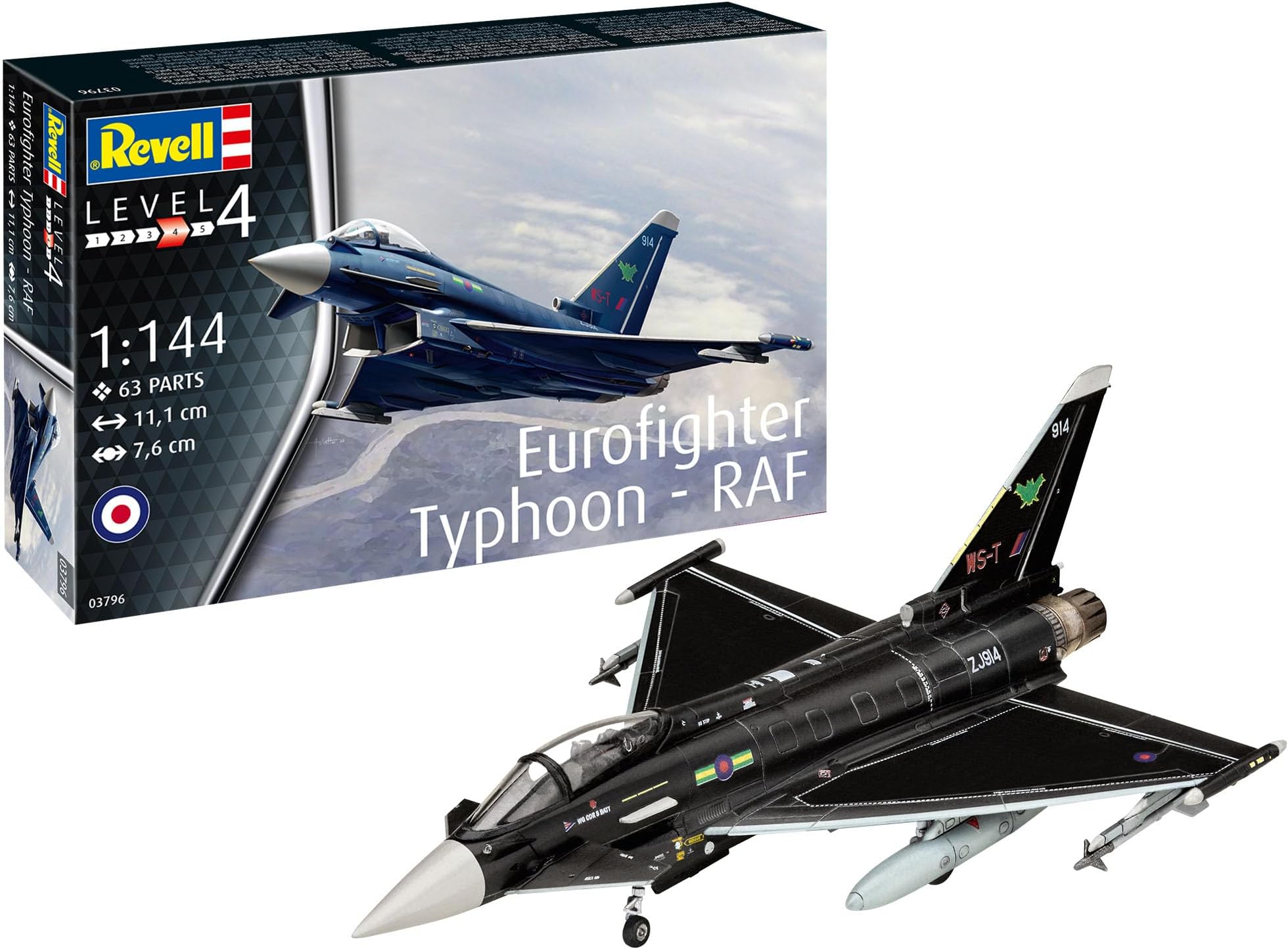 03796 Eurofighter Typhoon - RAF Échelle 1:144 Maquette Plastique Non Construit/Non Peint